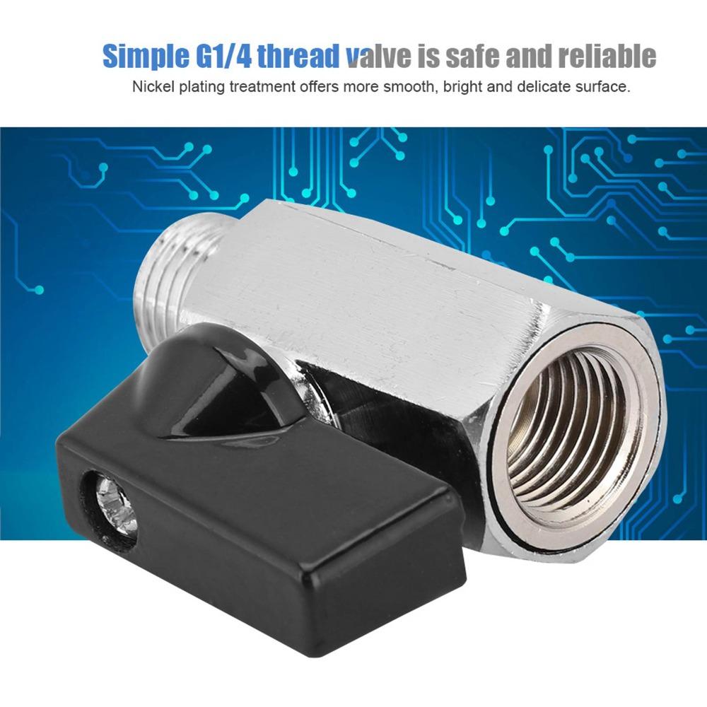 Durable G1/4 Threads Brass Mini Ball Handle Design Mini Size Ball Valve Water Ball Valve Water Cooling System