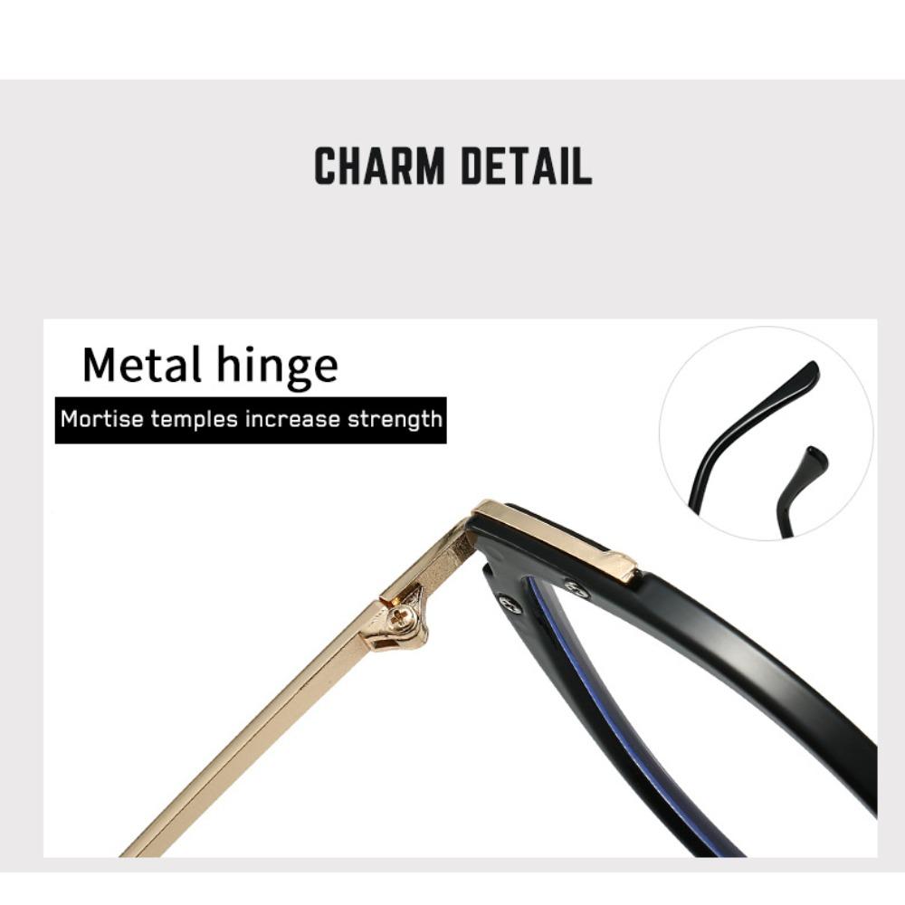 Neue Vintage Cat Eye Lesebrille Unisex Ultraleichter Metallrahmen Blaulichtfilter Presbyopie Brille Damen Beliebte Brillen