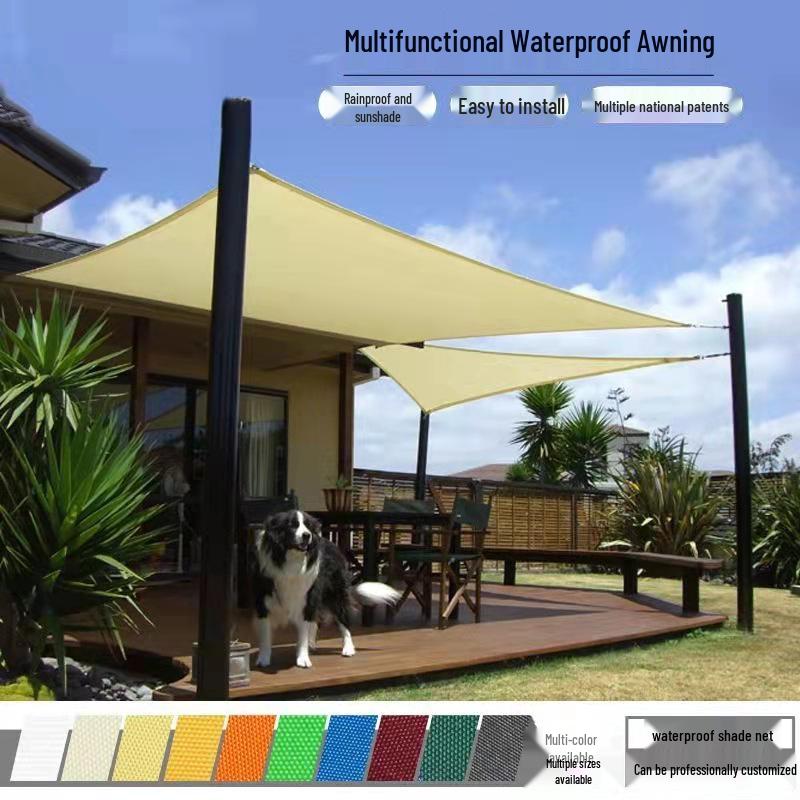 Thickened Polyester Oxford Shade Sail: Waterproof UV Protection Canopy for Courtyards & Pools