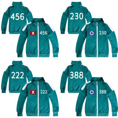 Kids Boys Girls Game Player Season 2 Print Long Sleeves Zipper Jacket Coat Set X 456 O 230 Outfit Halloween Cosplay Costume
