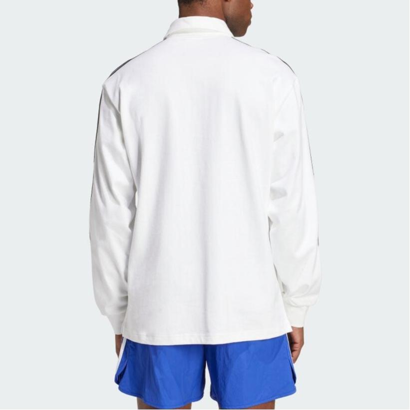Adidas Adicolor Rugby Polo Shirt White Men Streetwear IZ2459