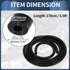 INFINAUTO 5.5FT 3/16" 4mm ID 2.5mm Thick Car Vacuum Line Silicone Black High Temperature Engine Silicone Vacuum Tube Hose