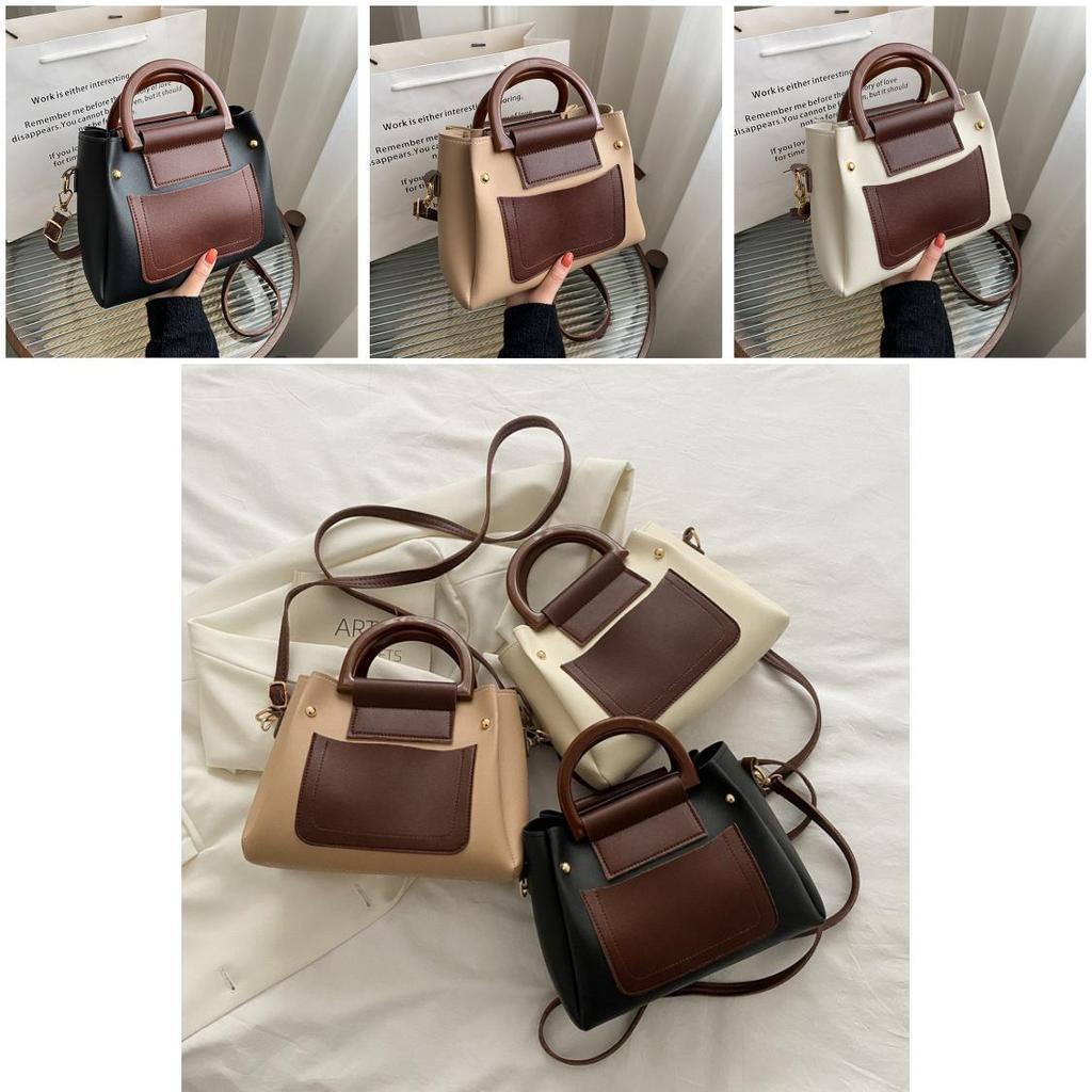 Pu Small Square Shoulder Bag For Casual Daily Use With Zipper Closure And Retro Style