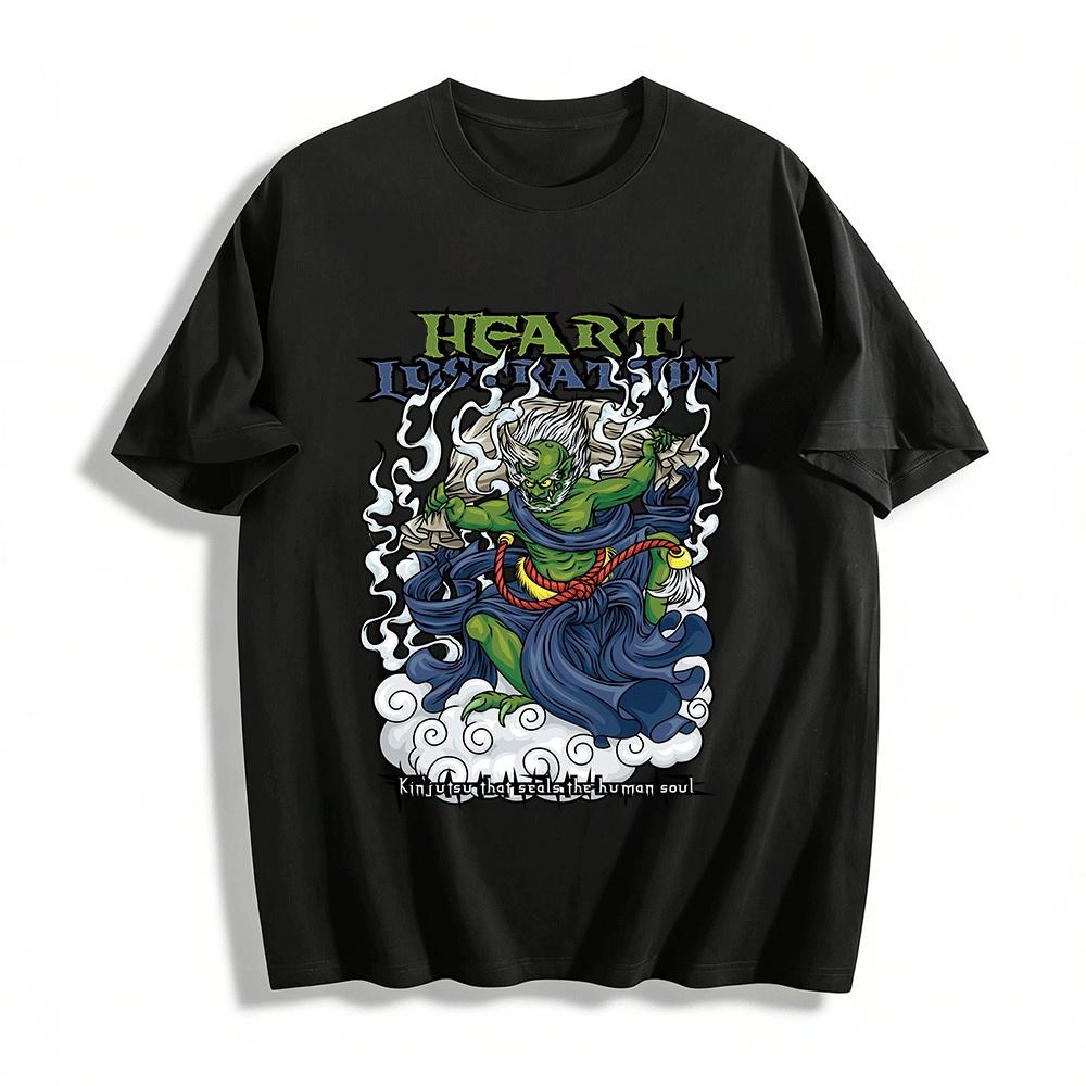 

Japanese Oni Kinjutsu Seal Art Graphic Cool Tee Pure cotton T-shirt XXS