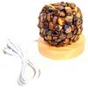 LED Lamp In Brown Tiger Eye Tumbled Stones 7 - 8cm Diameter 460 Gr Approx