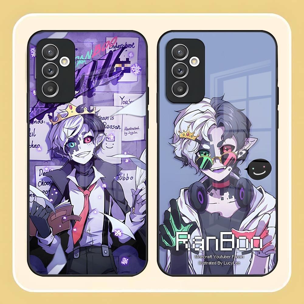 Cool Ranboo Dream Smp Phone Case for Samsung S24 Ultra S23 S22 S20 Fe S21 Plus A54 A34 A24 A53 A13 Note 20 Glass Back Cover