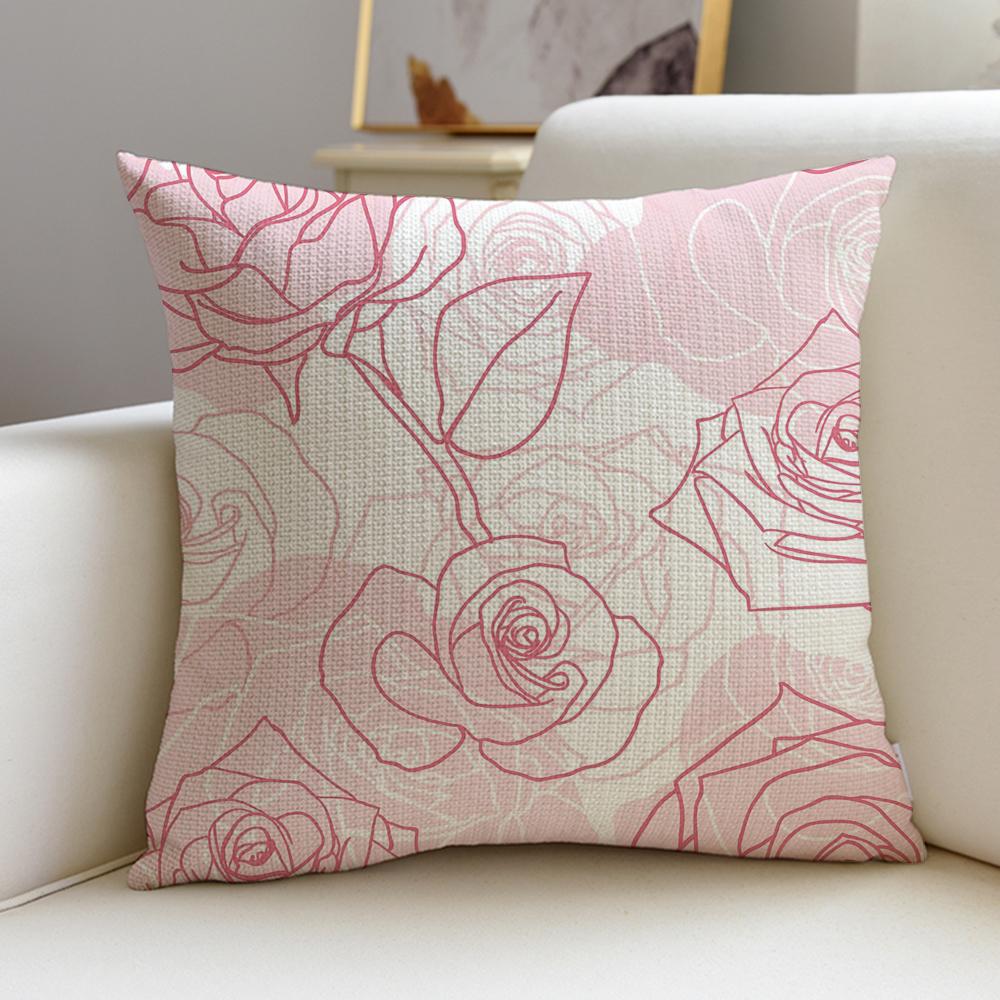 Dreamy RRetro Rose FantasyS Cushion Cover Pcs Linen Throw Pillow Covers x x Modern Home Decor
