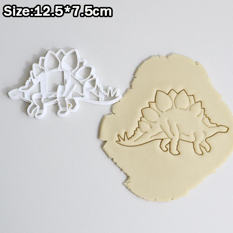 Dinosaur Cookie Cutter T-Rex Stegosaurus Cookie Mold Children Favor Cookie Stamp Birthday Party Dessert Mold Fondant Cake Decors