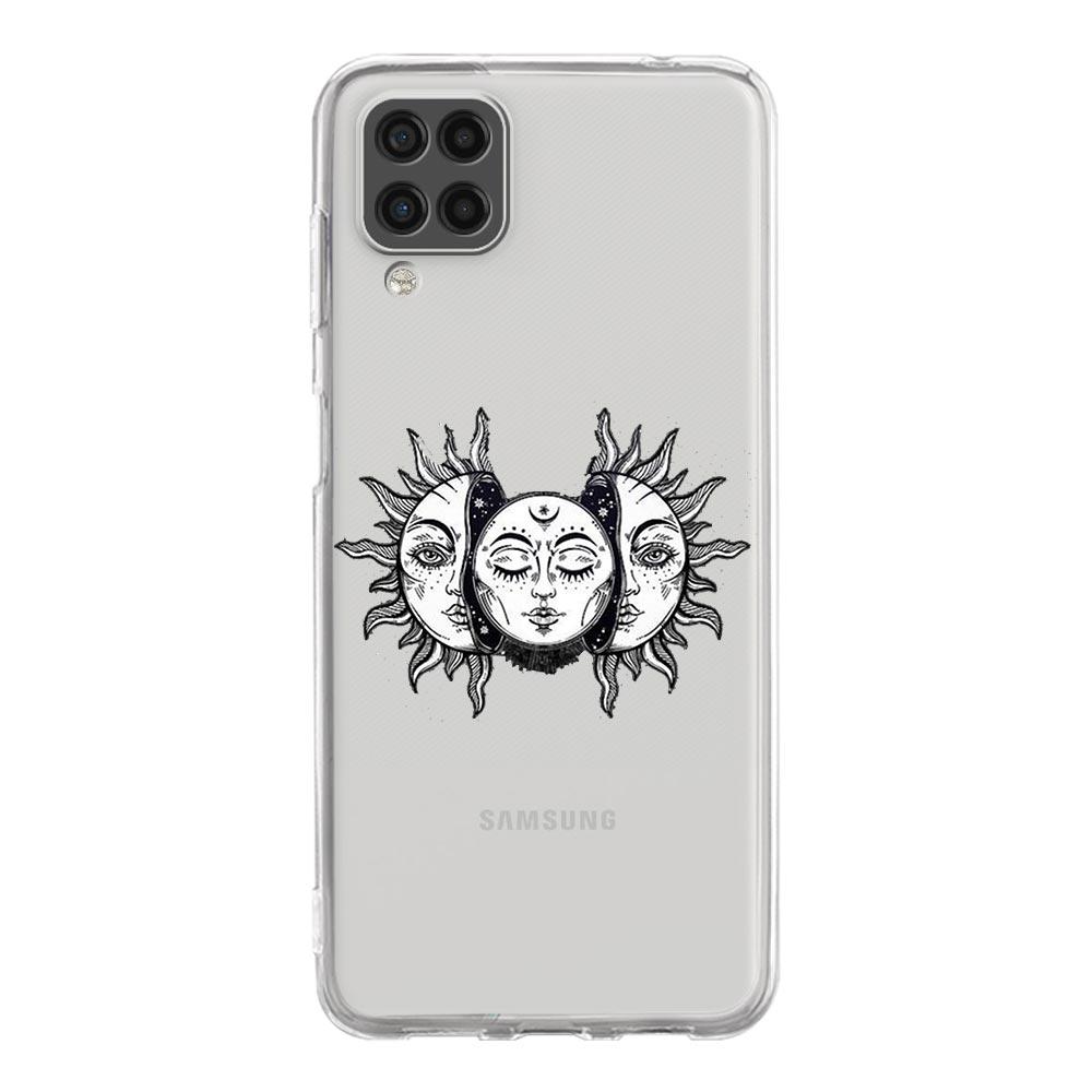 Zabawne Słońce Księżyc Anioł Oczy Do Samsung Galaxy A51 Etui na Telefon A71 A21S A12 A11 A31 A52 A41 A32 A23 A33 A53 A73 A03S A13 5G Pokrowiec