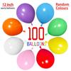 12inch 100pcs Multi-color Latex Balloon Set, Suitable for Weddings, Birthdays, Pop Parties, Bridal Showers, Family Gatherings