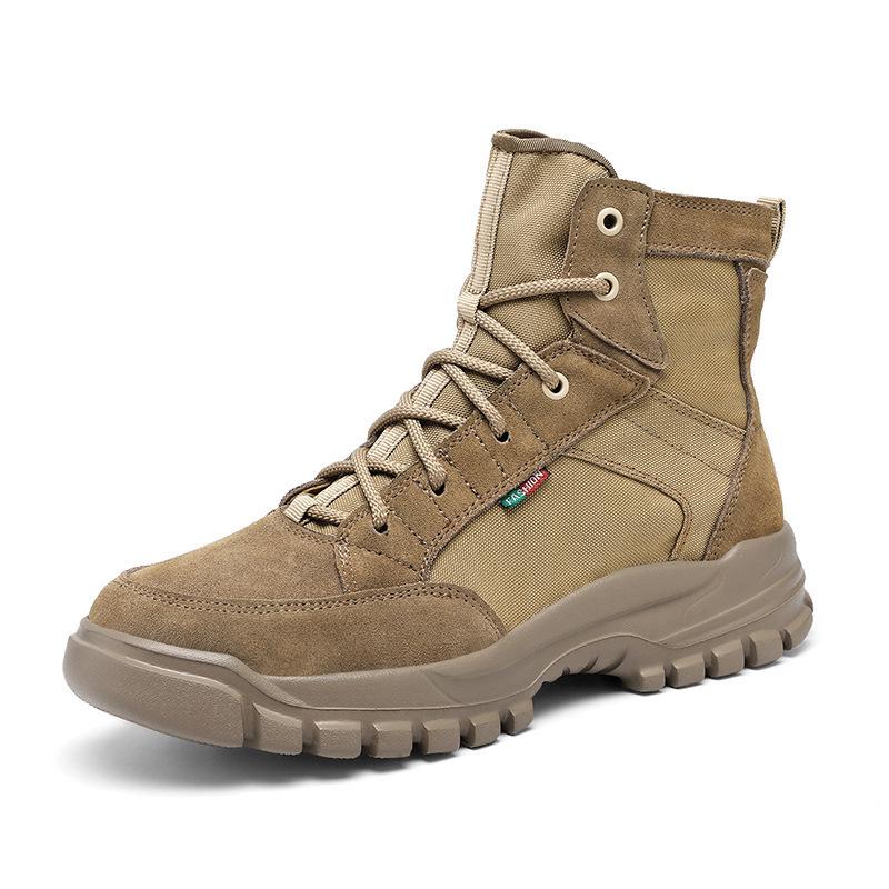 Herrenschuhe in Übergröße Outdoor-Wanderschuhe Herren wasserdichte und rutschfeste Kampfstiefel High-Top-Taktikstiefel leichte Reiseschuhe