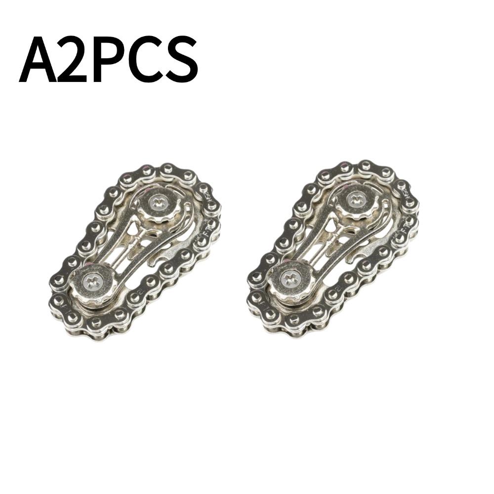 1/2PCS Portable Metal Gear Fidget Spinner Alloy Finger Gyro Stainless Steel Bearing Stress Relief Anti-Anxiety Focus Toy