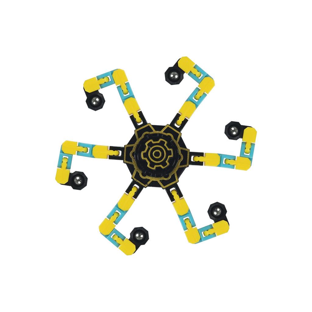 Luminous Fingertip Spinning Rotating Feeling Gyro Tops Transformable Mechanical Chain Fidget Spinning Tops Toys