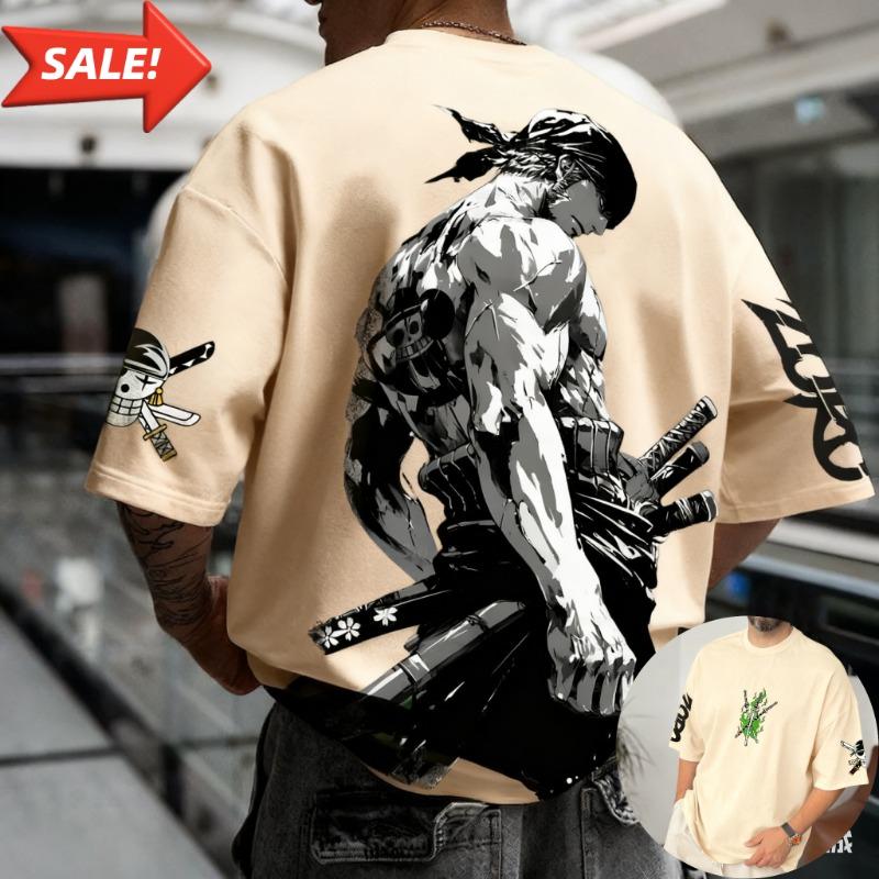 Anime ONE PIECE Men Super Vintage Summer T-shirt Loose Women Casual Short-sleeved T Shirt Top
