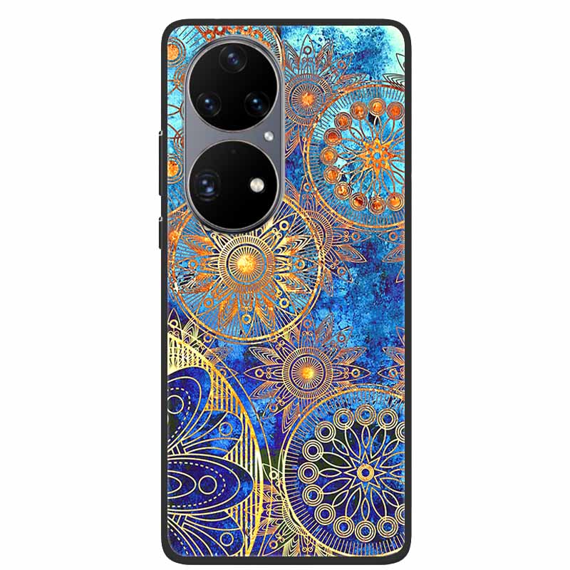 Para Huawei P50 Pro Funda P50E Resistente a Golpes Suave Silicona Funda de Teléfono Para Huawei P50Pro Cubierta Trasera P 50 Lujo Protectora TPU Coque