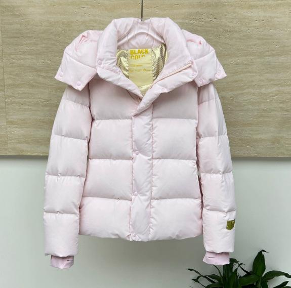 Autumn and winter popular fashion down jacket women's short thickened new hooded waist white duck down warm casual jacket