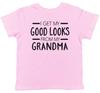 I Get My Good Looks From My Grandma Childrens Kids Boys Girls T-Shirt