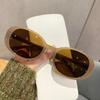 Retro oval full-frame sunglasses women's new trendy UV-proof driving sunglasses high-end personalized glasses