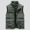 Men's Thickened Corduroy Vest - Fleece Lined, Stand Collar, Sleeveless, Plus Size, Warm Workwear Coat for Autumn/Winter