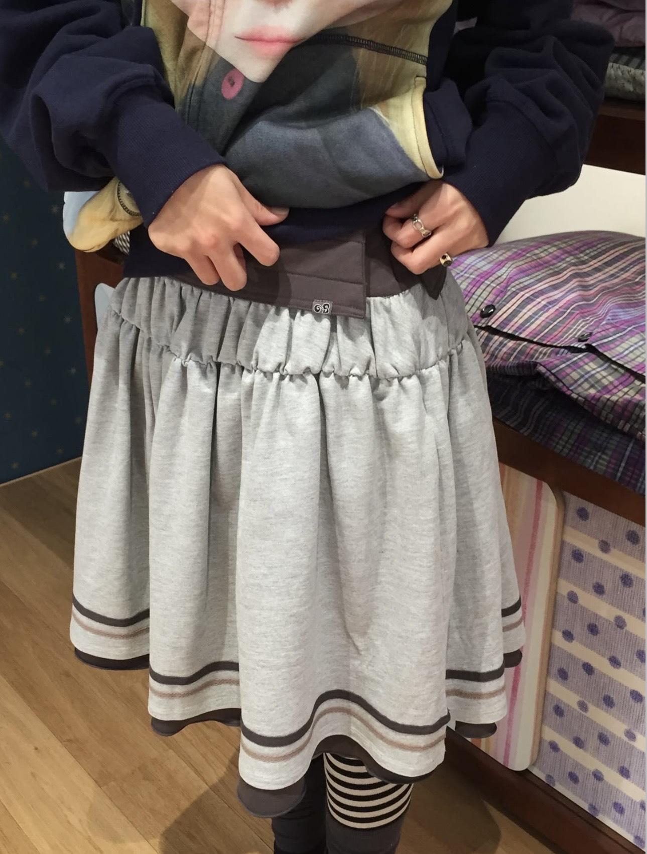 Webbing Lace Pleated Double-Layer Midi Skirt Size 1