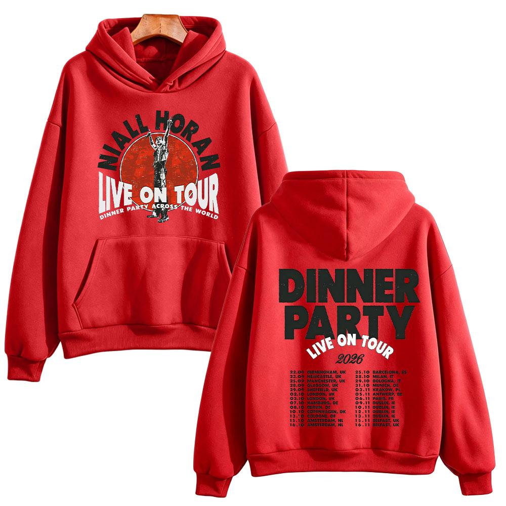 Dinner Party Across The World Hoodies Niall Horan Music Tour Dates Graphic Sweatshirts  Men Women Casual Streetwear Pullovers
