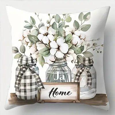 Home Decor Welcome Home And Bless This Home Pillows Pattern Cushion Cover Suitable For Sofa Bedroom Car Pillow Cover