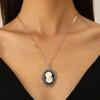 Vintage Cameo Anhänger Halskette & Ohrringe Set für Damen