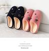 Winter Women's Cute Cartoon Closed Heel Velvet Slippers - Non-slip, Warm, Indoor Cotton Fur for Couples