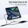 BASEUS Flash Series 3 1.5m One-For-Three Fast Charging Cable Type-C to C+C+L 100W Data Cord