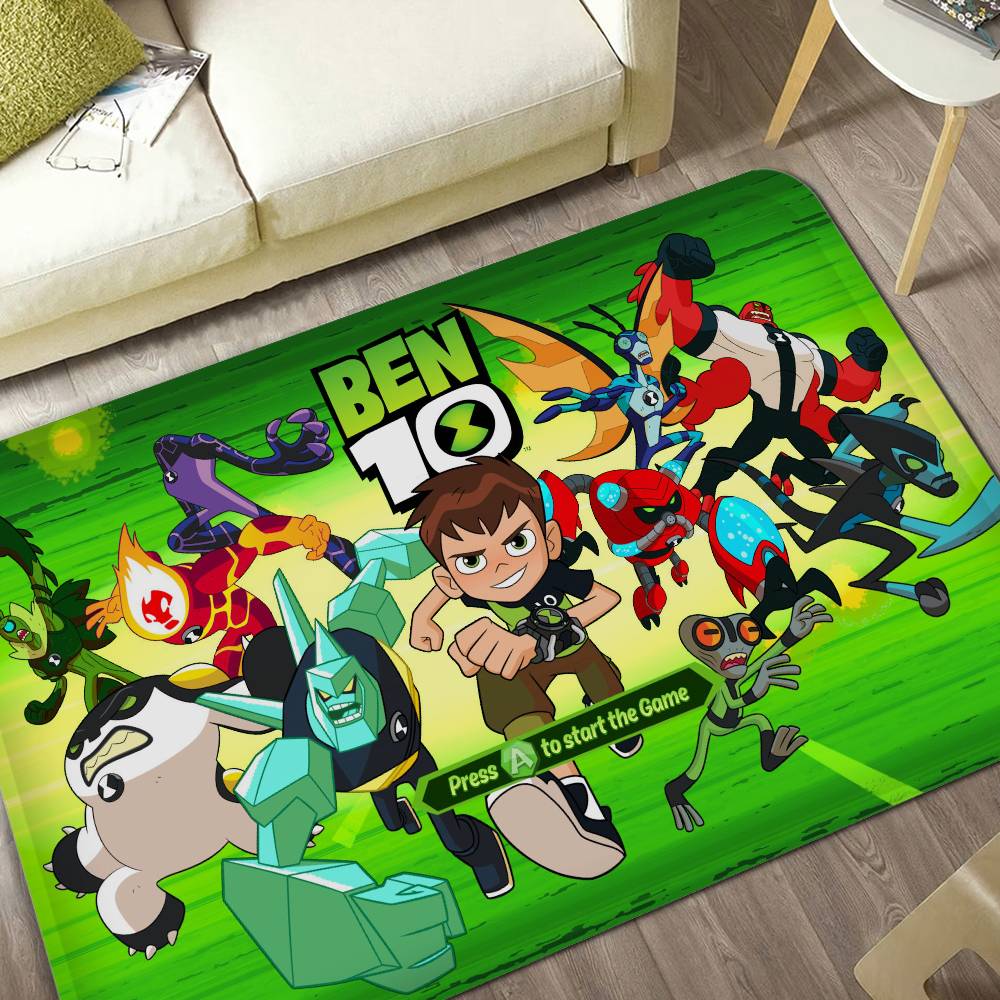 B-Ben 10 Tappetino da Cucina Classico Stanza dei Bambini Decorazione Camera da Letto Balcone Tappetino Antiscivolo Soggiorno Alfombra