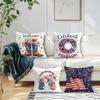 4Pcs Independence Day Cushion Covers Single-sided Printed 45CM Throw Pillow Case Cover Sofa Cushion Home Room Decor