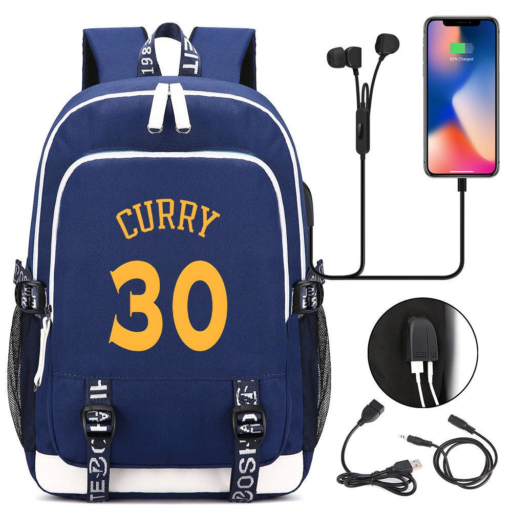Football Printed Student Backpack Multifunctional Usb Interface Large Capacity Leisure Travel Backpack