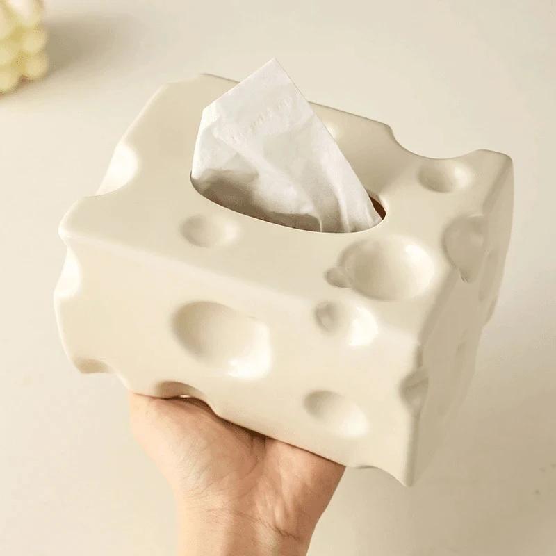 Creative Cheese Tissue Box Holder Simple Plastic Dryer Tissue Box Napkin Toilet Paper Storage Box Tissue Box Tissue Holder