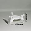 Easter Rabbit Jewelry Holder Easter Bunny Cake Stand Bunny Serving Dishes for Home Entryway Mantel Vanity Bedside Table Desk