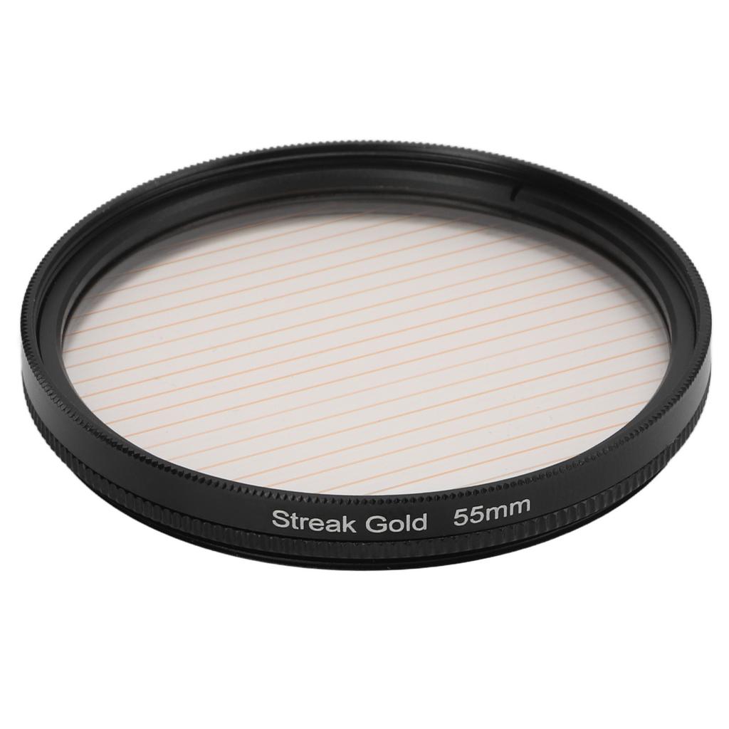 Gold Streak Anamorphic Effect Filter UHD Optical Glass Waterproof Scratch Resistant for Camera Lens