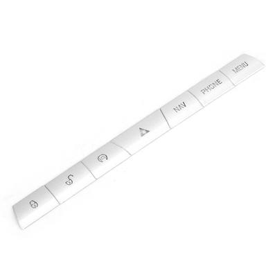 7 Bucăți Autocolant Capac Buton Panou Multimedia Aliaj de Aluminiu Argintiu Potrivit pentru Jaguar XF 2012-2015
