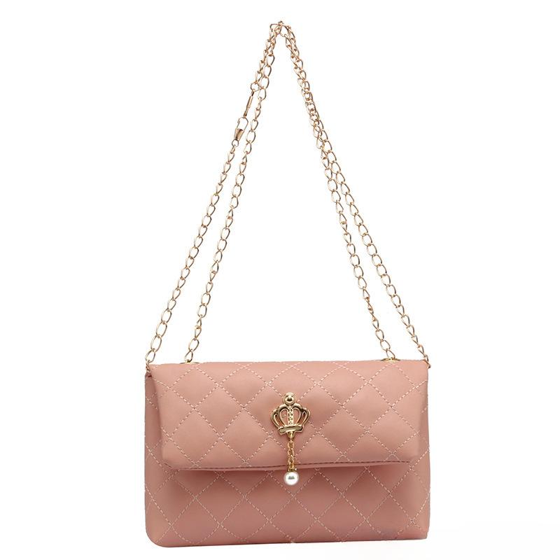 Embroidered Chain Shoulder Bag New Style Bag for Women Generous and Fashionable Simple Square Bag