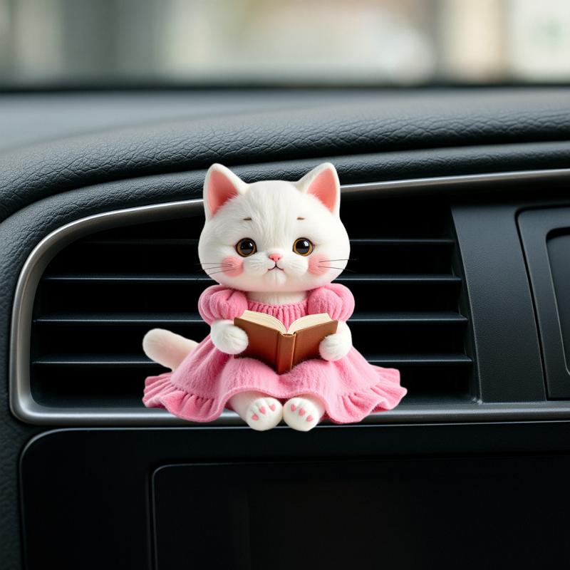 2D Acrylic Perfume Diffuser Car Air Freshener Clip Car Air Conditioning Vent Decoration Car Interior Aromatherapy Clip