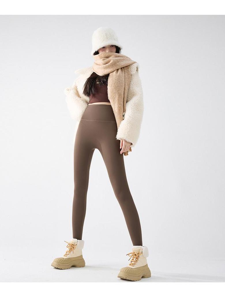 913# Women's Fleece-lined Slimming Leggings: Thick, Warm, Shaping Shark Pants for Autumn/Winter