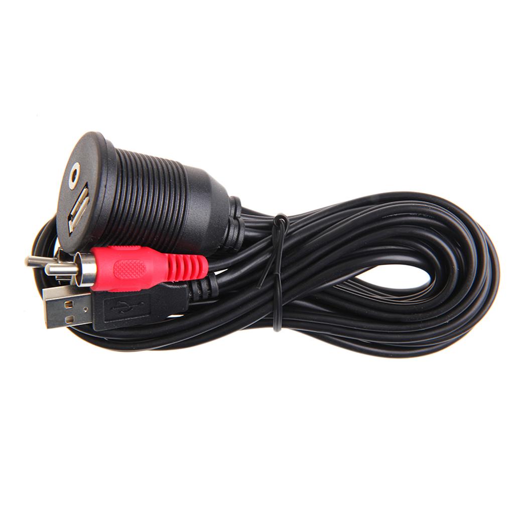 Universelles USB 3,5mm auf 2RCA Adapterkabel HighSpeed USB2.0 Verlängerungskabel 100CM 39,37in