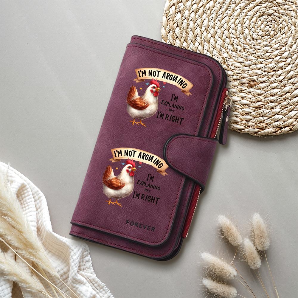 Funny Chicken Print Women Wallet Multi Slot Portable Purse Casual Fashion Card Holder