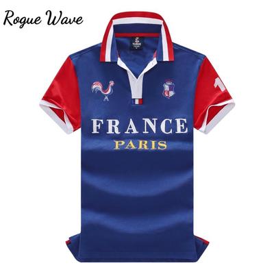 RogueWave Heren Poloshirt Borduurwerk Steken Kleurcontrast Klassiek Mode Polokraag Puur Katoen 7XL
