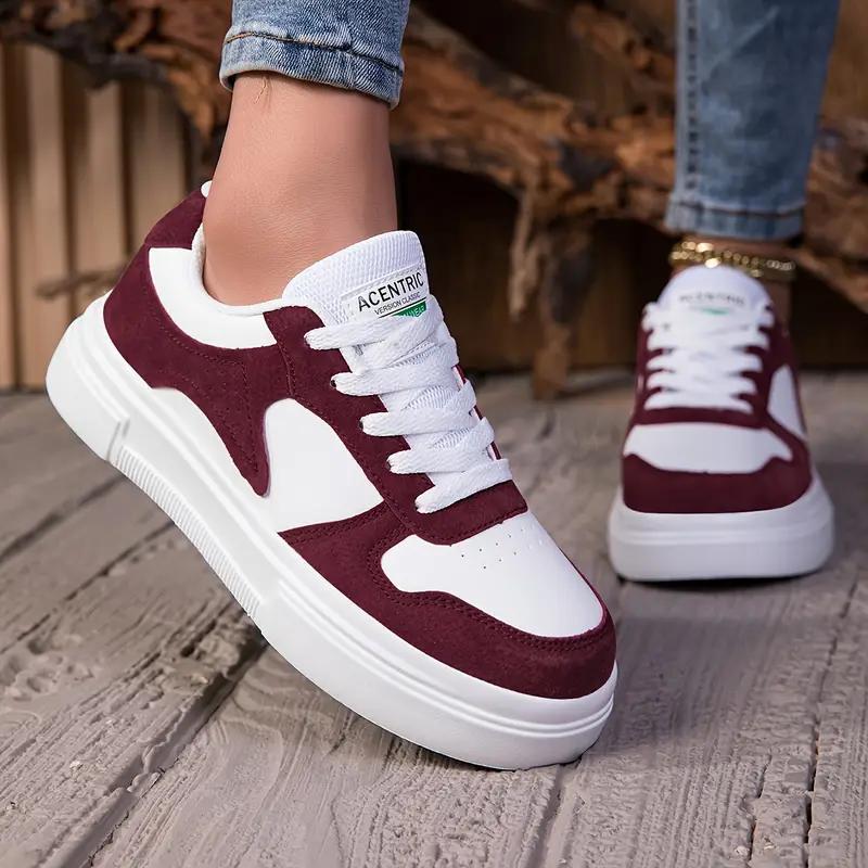 

Fashion women s platform dad shoes 2025 spring and summer new versatile Korean version of little white shoes breathable casual sports shoes 42 бордовый
