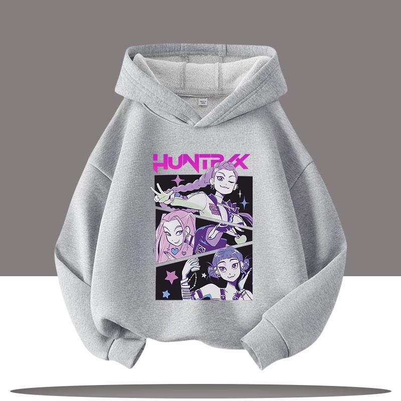 KPop Łowcy Demonów Bluza z Kapturem Moda Rumi Bluza Pulower Uroczy Długi Rękaw Jesień Chłopcy Dziewczęta Kreskówka Y2K Bluza Sportowa