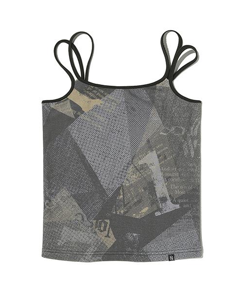 Kirsh Collection Print Double String Sleeveless [Charcoal] 1