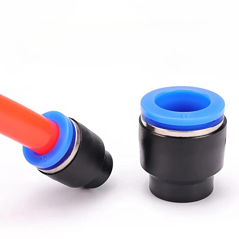 1 PC PP PPF 4mm 6mm 8mm 10 12 14 16mm Pneumatic Push To Connect Fitting Pipe Plug Hose Sealing Connector Hose Sealing Connector