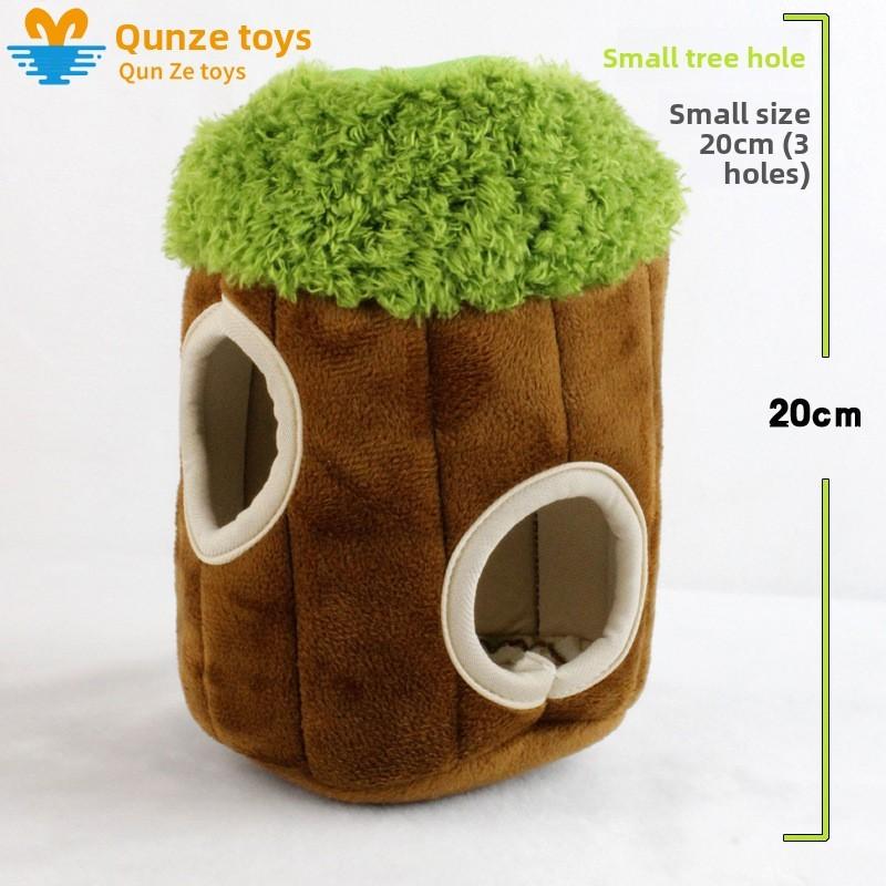 Plush Squeaky Pet Toy Tree Hole Panda With Sound For Dogs And Cats