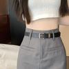 Gray Spicy Women's High Waist A-line Anti-exposure Slimming Short Skirt
