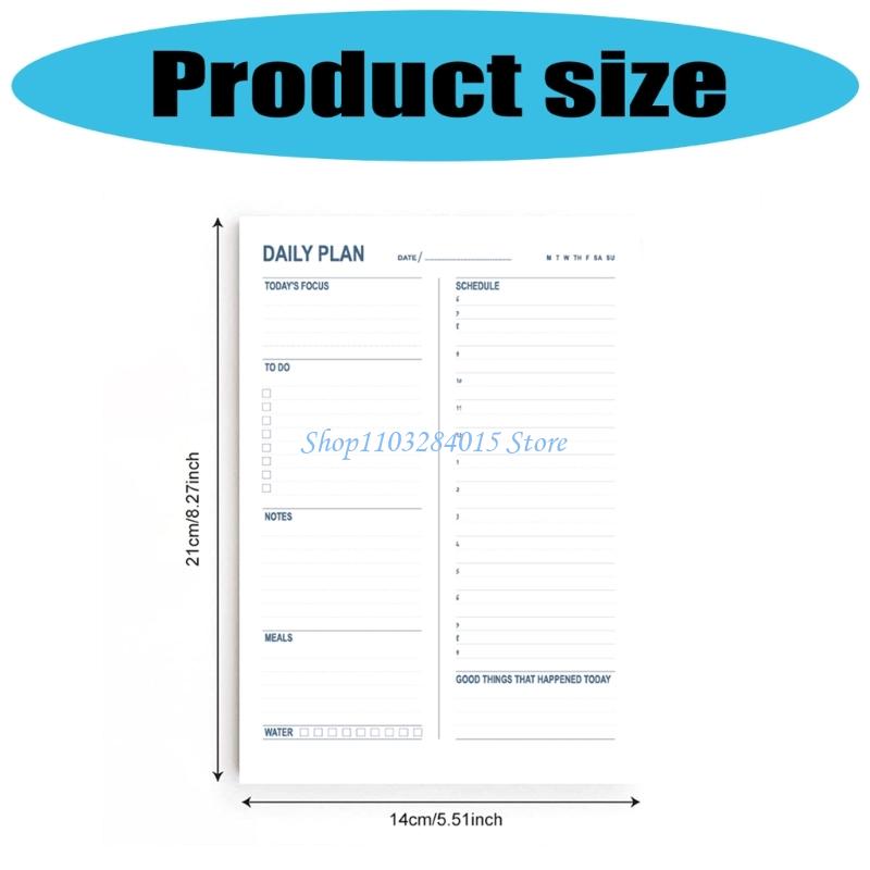 R6FF Daily Plan Tracking Planner with 60 Sheets Professional Workout Reading Meal Planner Journal Daily Planner for Men Women