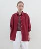 POSZER Plain Cotton Oversized Shirt (Deep Cherry)